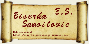 Biserka Samoilović vizit kartica